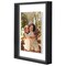 Americanflat Floating Aluminum Picture Frame - Sleek Aluminum Photo Frame for Wall Display - Black Metal Molded Frame - Shatter Resistant Glass - Hanging Hardware